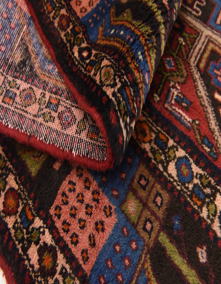 Detail image of 4' 8 x 9' 9  Hand Knotted Songhor Persian Wool Runner Rug