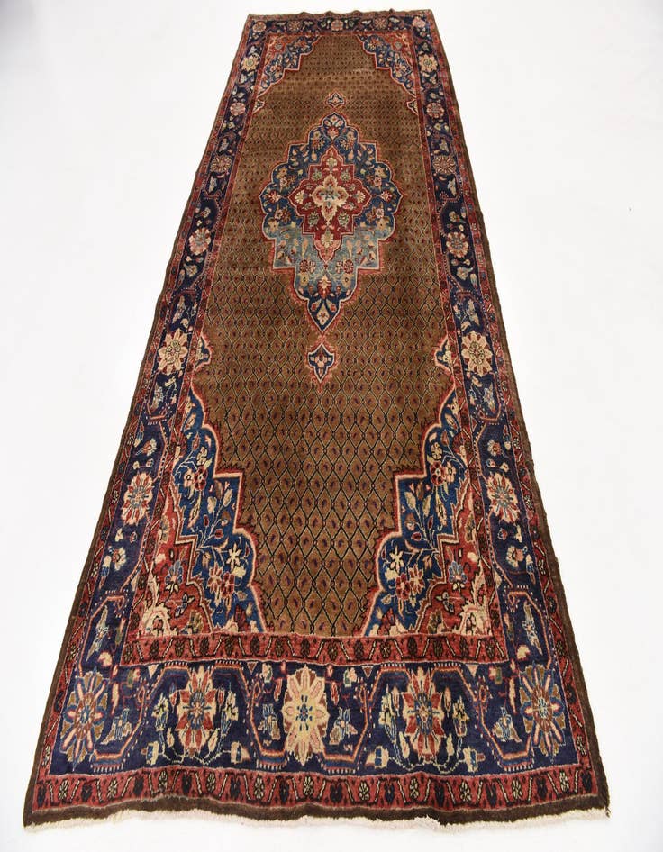 Detail image of 5' x 10' 8 Hand Knotted Songhor Persian Wool Runner Rug