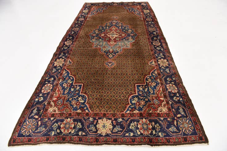 Detail image of 5' x 10' 8 Hand Knotted Songhor Persian Wool Runner Rug