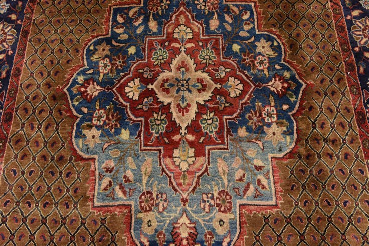 Detail image of 5' x 10' 8 Hand Knotted Songhor Persian Wool Runner Rug