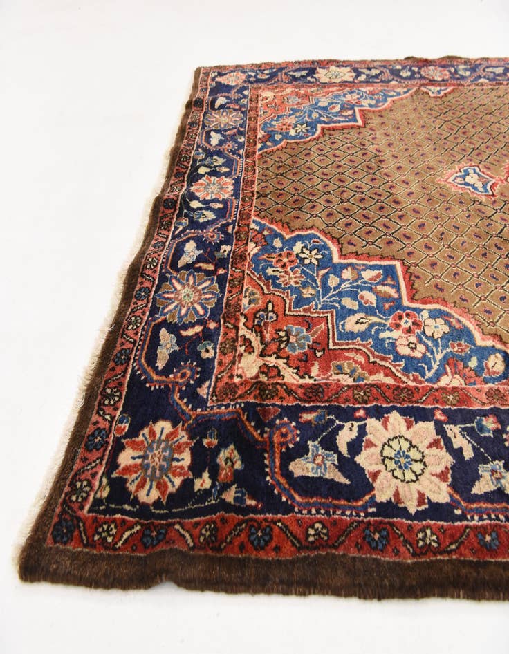 Detail image of 5' x 10' 8 Hand Knotted Songhor Persian Wool Runner Rug