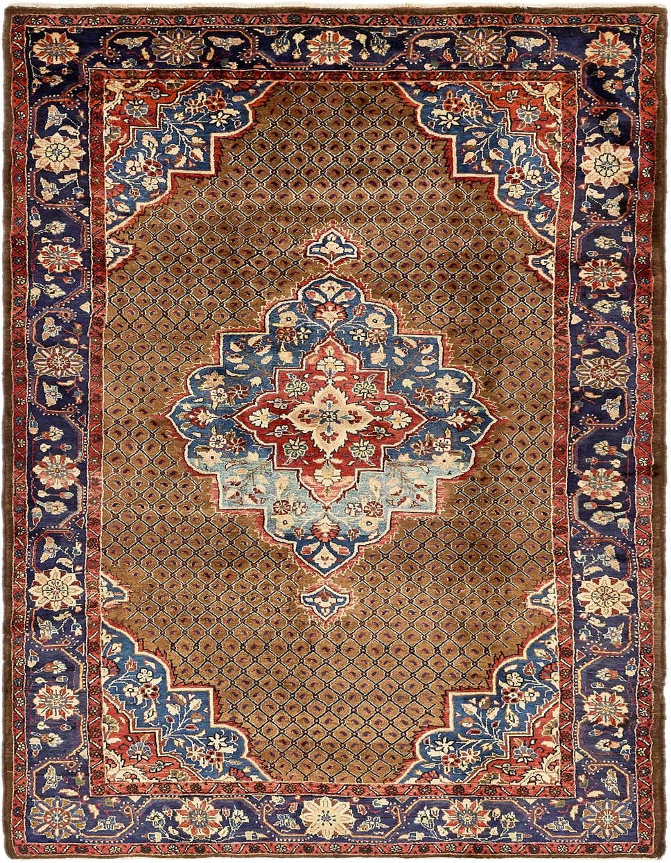 5' x 10' 8 Hand Knotted Songhor Persian Wool Runner Rug