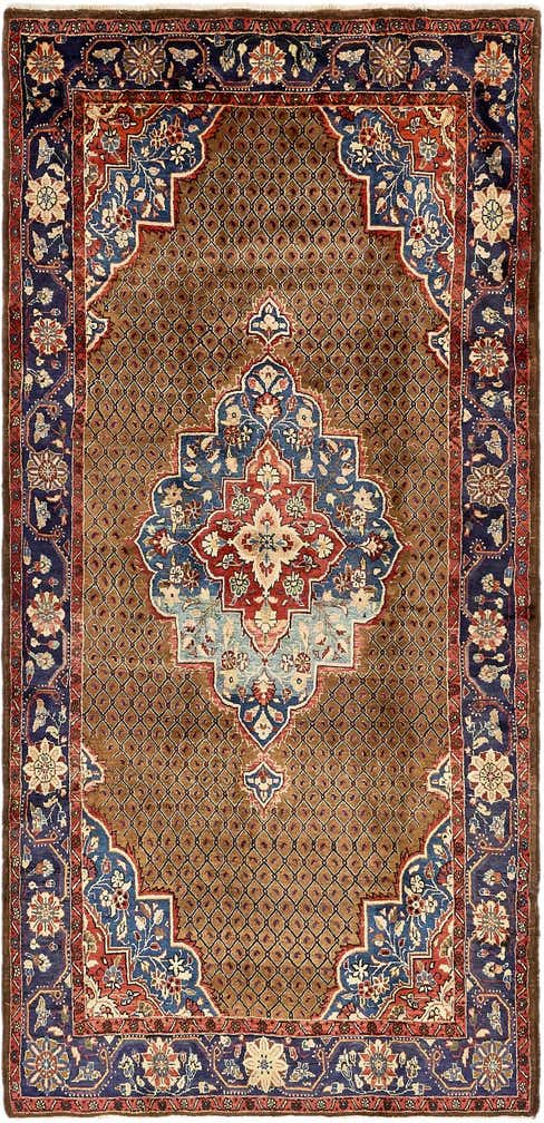 5' x 10' 8 Hand Knotted Songhor Persian Wool Runner Rug