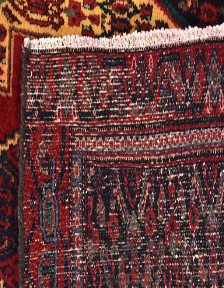 Detail image of 3' 9 x 9' 3  Hand Knotted Songhor Persian Wool Runner Rug