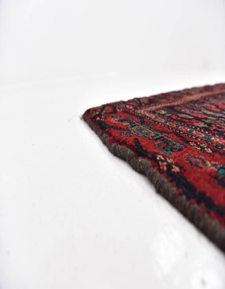 Detail image of 3' 9 x 9' 3  Hand Knotted Songhor Persian Wool Runner Rug