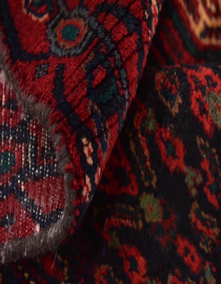 Detail image of 3' 9 x 9' 3  Hand Knotted Songhor Persian Wool Runner Rug