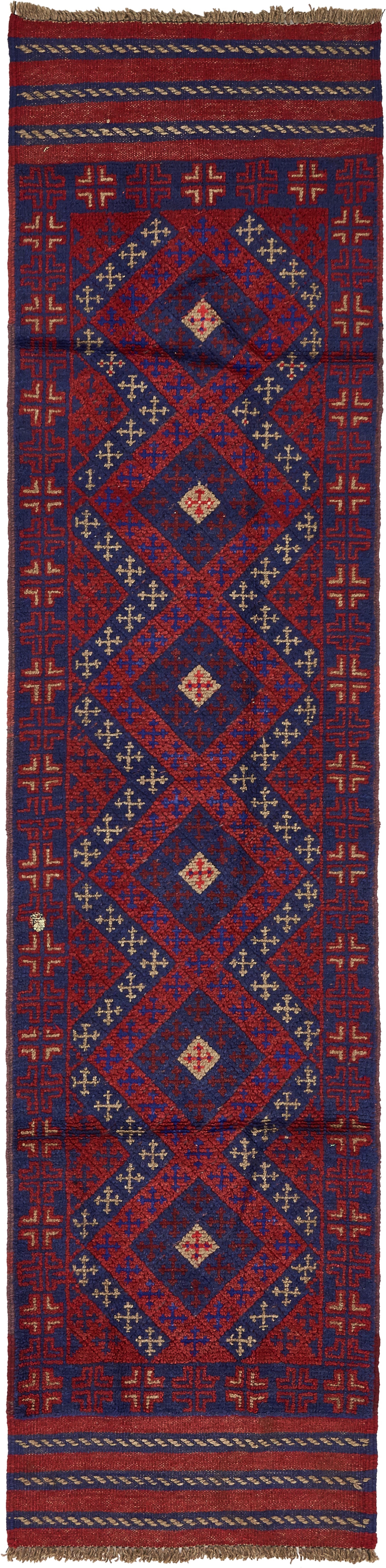 2' x 8' 2 Hand Woven Sumak Runner Rug