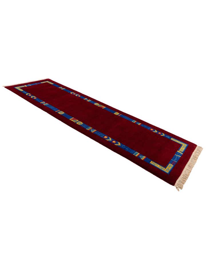 2' 11 x 9' 9 Hand Knotted Tibet Wool Runner Rug
