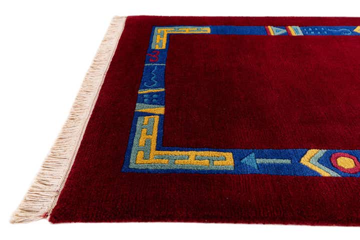 2' 11 x 9' 9 Hand Knotted Tibet Wool Runner Rug