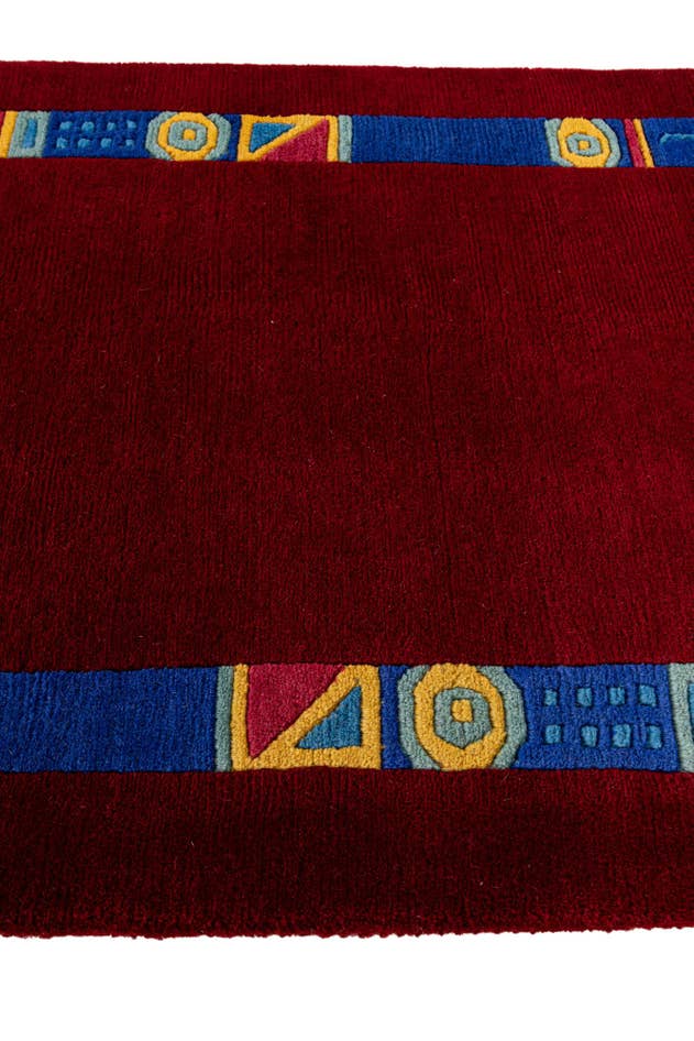 Detail image of 2' 11 x 9' 9 Hand Knotted Tibet Wool Runner Rug
