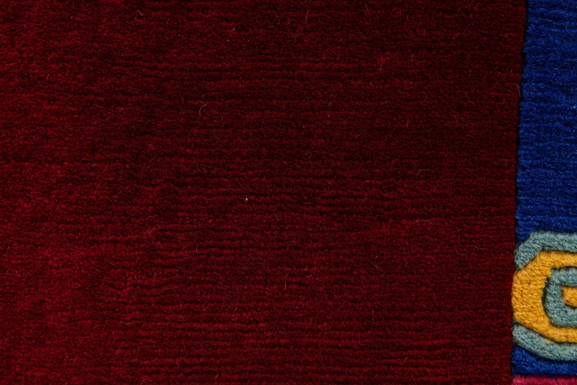 2' 11 x 9' 9 Hand Knotted Tibet Wool Runner Rug