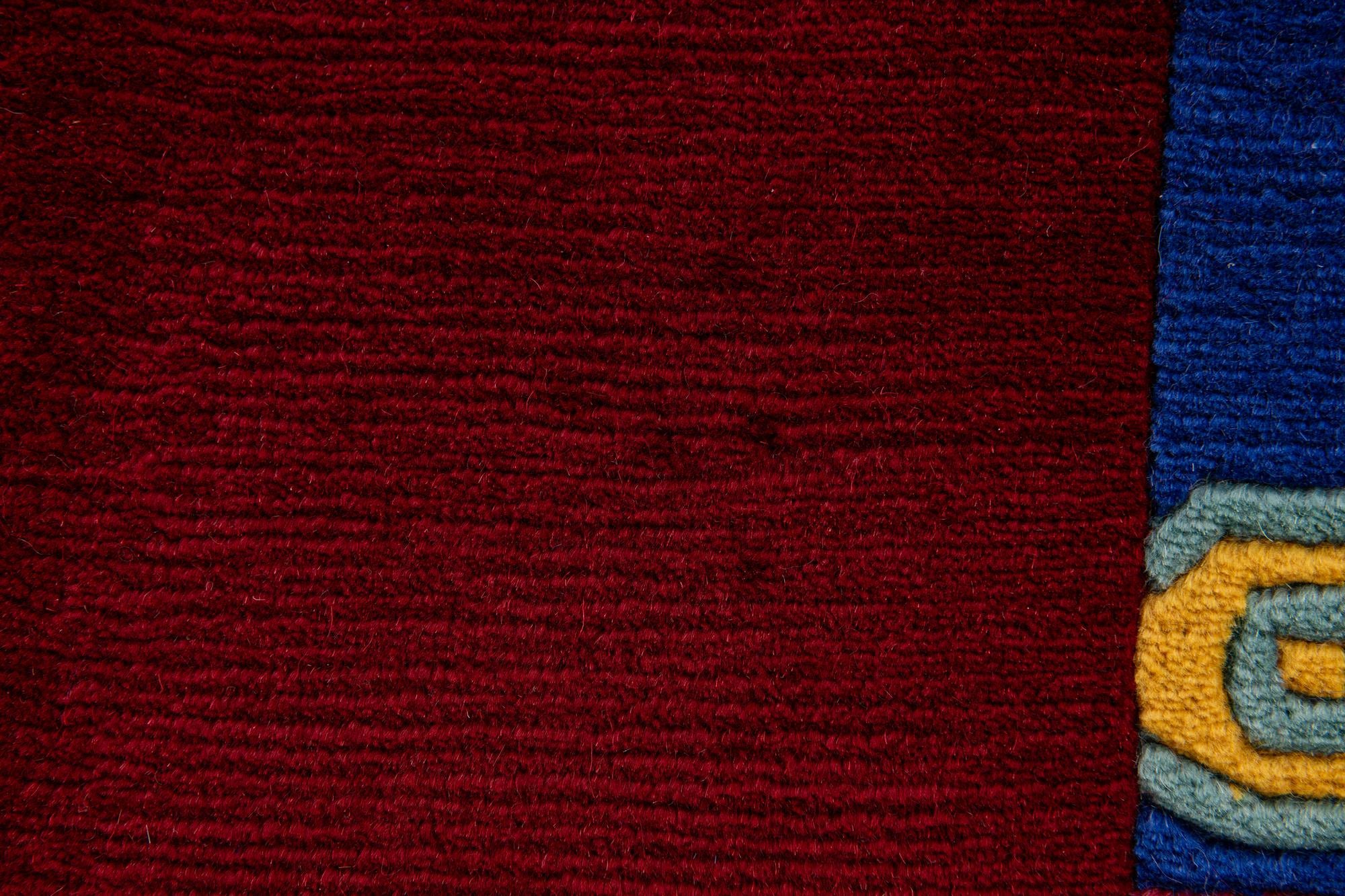 2' 11 x 9' 9 Hand Knotted Tibet Wool Runner Rug
