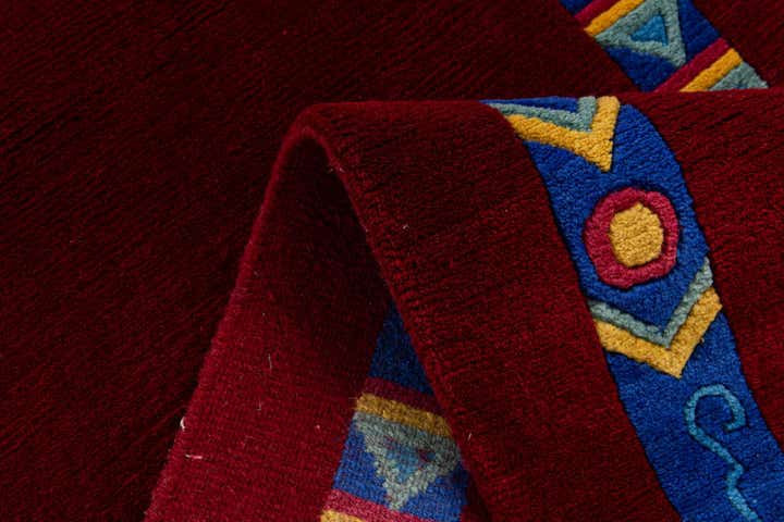 2' 11 x 9' 9 Hand Knotted Tibet Wool Runner Rug