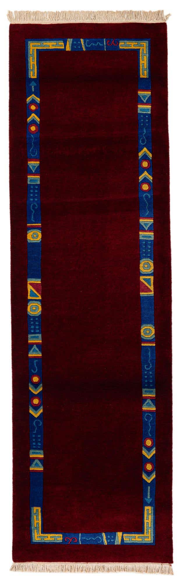 2' 11 x 9' 9 Hand Knotted Tibet Wool Runner Rug