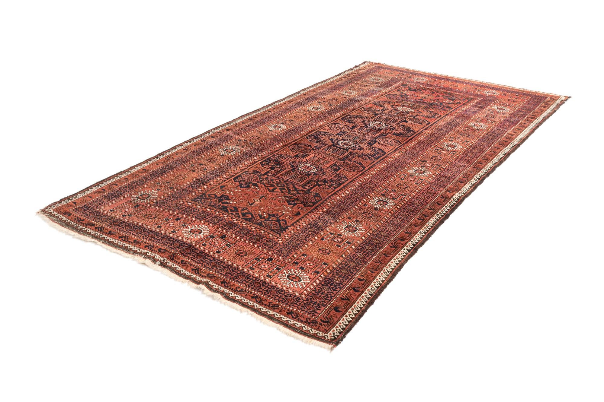 5' 1 x 9' 10 Torkaman Wool Runner Rug