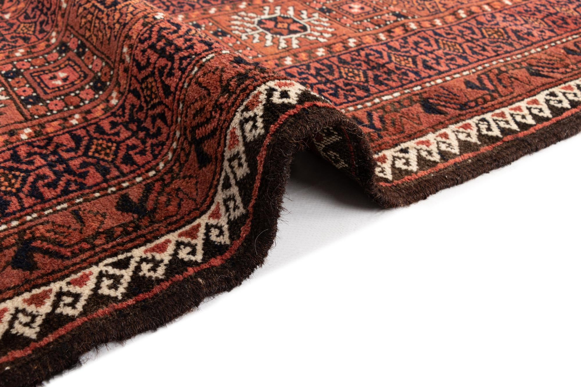 5' 1 x 9' 10 Torkaman Wool Runner Rug