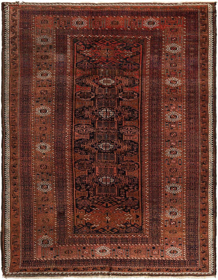 Detail image of 5' 1 x 9' 10 Torkaman Wool Runner Rug