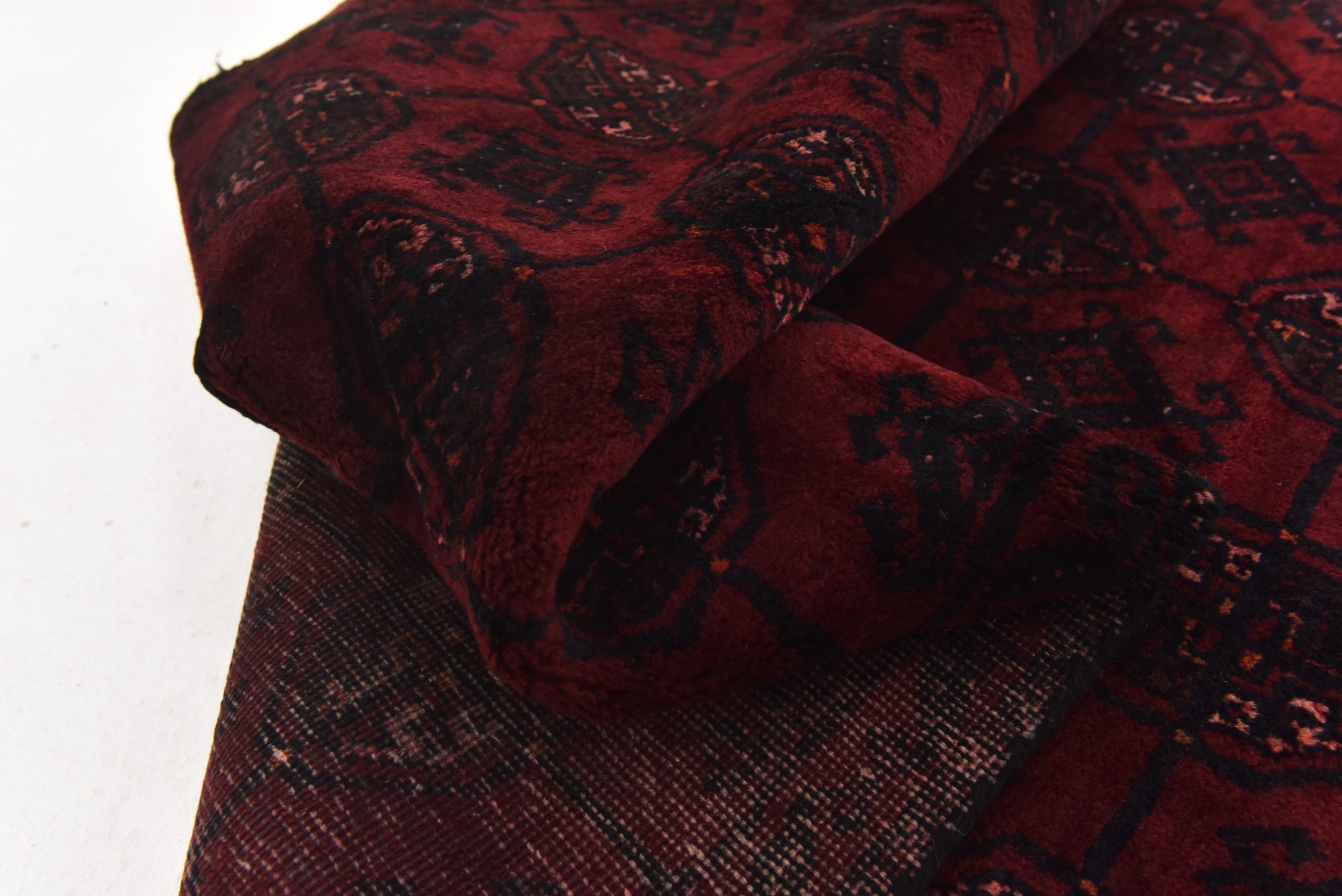 3' x 6' 7 Hand Knotted Torkaman Persian Wool Runner Rug