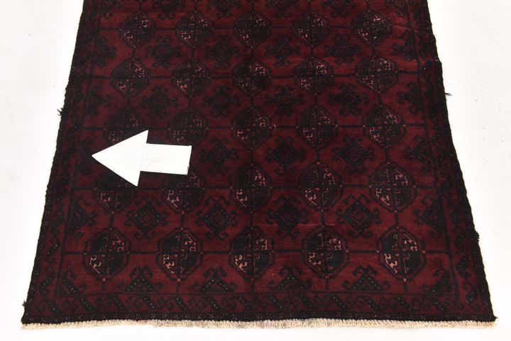 3' x 6' 7 Hand Knotted Torkaman Persian Wool Runner Rug