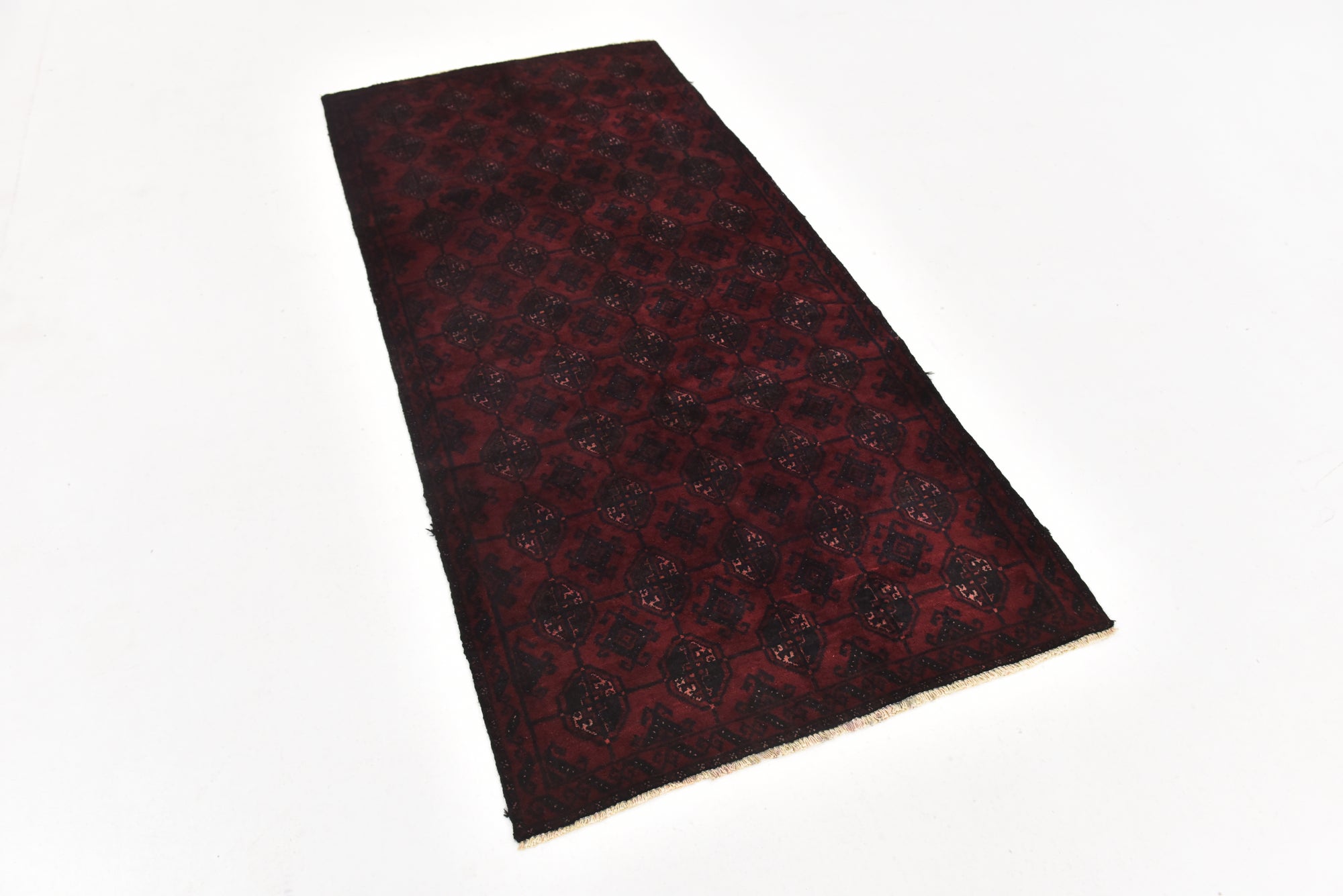 3' x 6' 7 Hand Knotted Torkaman Persian Wool Runner Rug