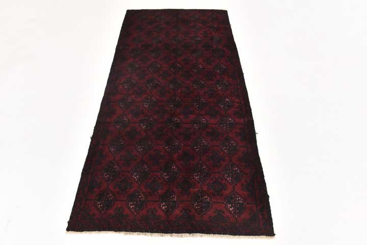 3' x 6' 7 Hand Knotted Torkaman Persian Wool Runner Rug