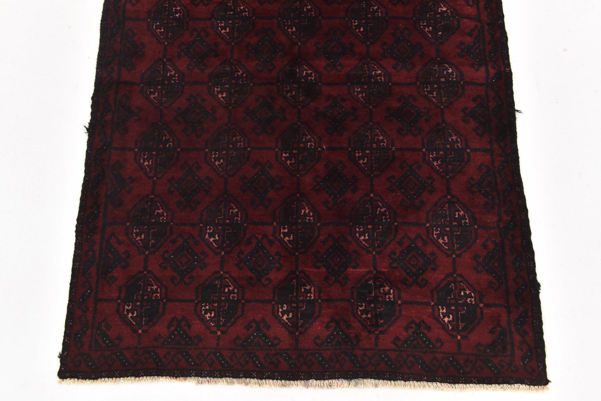 3' x 6' 7 Hand Knotted Torkaman Persian Wool Runner Rug