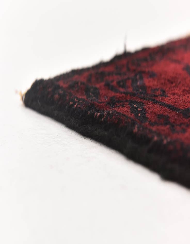 Detail image of 3' x 6' 7 Hand Knotted Torkaman Persian Wool Runner Rug