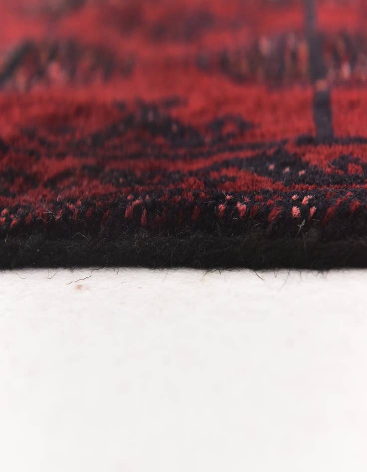 Detail image of 3' x 6' 7 Hand Knotted Torkaman Persian Wool Runner Rug