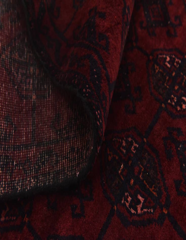 Detail image of 3' x 6' 7 Hand Knotted Torkaman Persian Wool Runner Rug