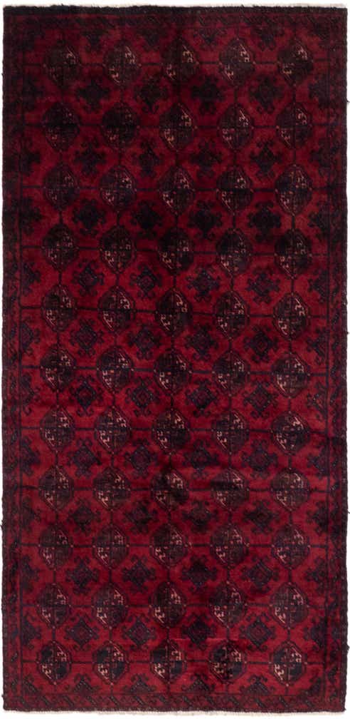 3' x 6' 7 Hand Knotted Torkaman Persian Wool Runner Rug