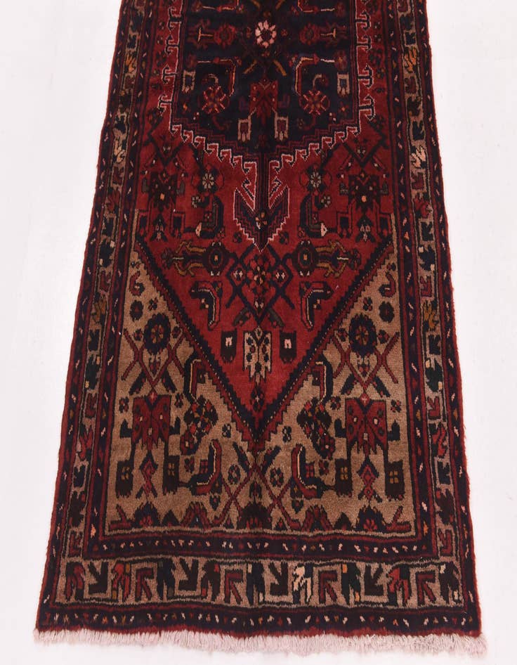 Detail image of 3' 5 x 9' 6  Hand Knotted Tuiserkan Persian Wool Runner Rug