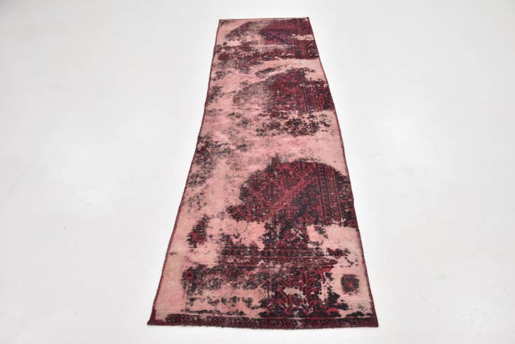 Detail image of 2' 6 x 9' 9 Hand Knotted Ultra Vintage Persian Wool Runner Rug