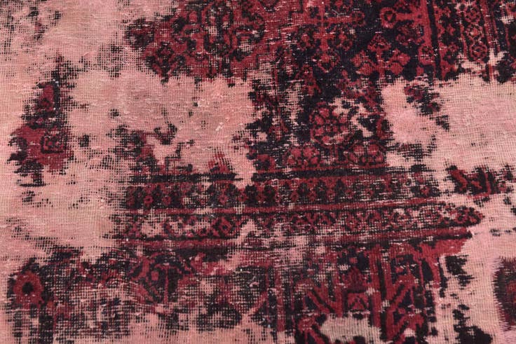 Detail image of 2' 6 x 9' 9 Hand Knotted Ultra Vintage Persian Wool Runner Rug