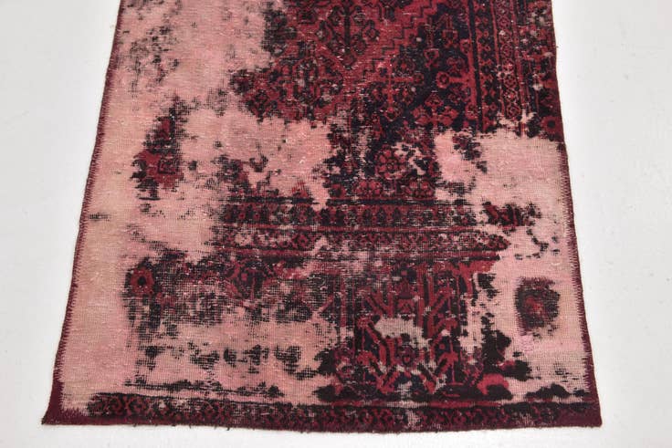 Detail image of 2' 6 x 9' 9 Hand Knotted Ultra Vintage Persian Wool Runner Rug