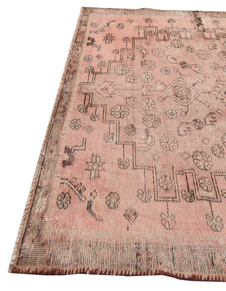 Detail image of 3' 4 x 7' 2  Hand Knotted Ultra Vintage Persian Wool Runner Rug