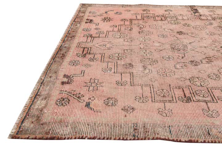 3' 4 x 7' 2 Hand Knotted Ultra Vintage Persian Wool Runner Rug