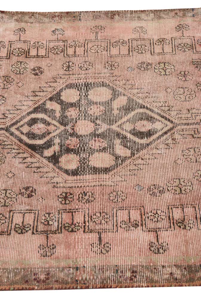 3' 4 x 7' 2 Hand Knotted Ultra Vintage Persian Wool Runner Rug