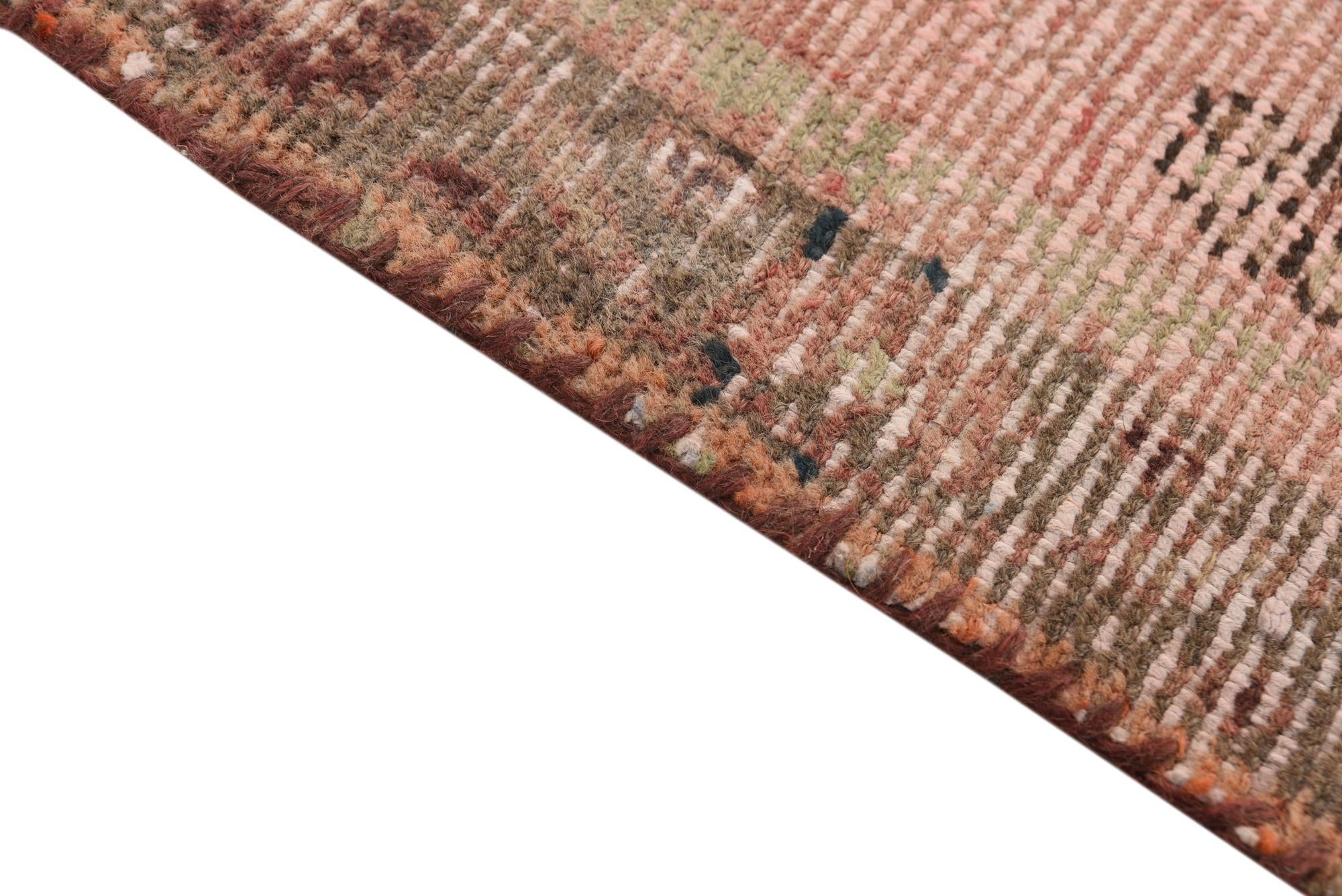 3' 4 x 7' 2 Hand Knotted Ultra Vintage Persian Wool Runner Rug