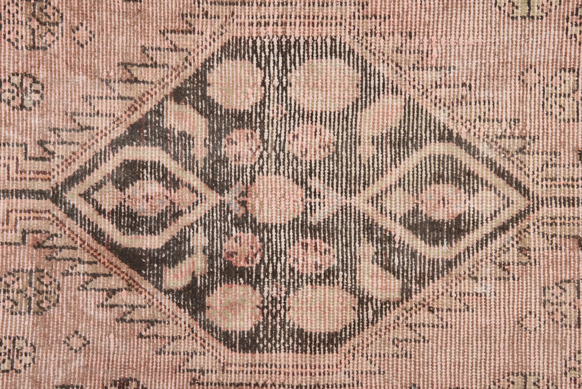 3' 4 x 7' 2 Hand Knotted Ultra Vintage Persian Wool Runner Rug
