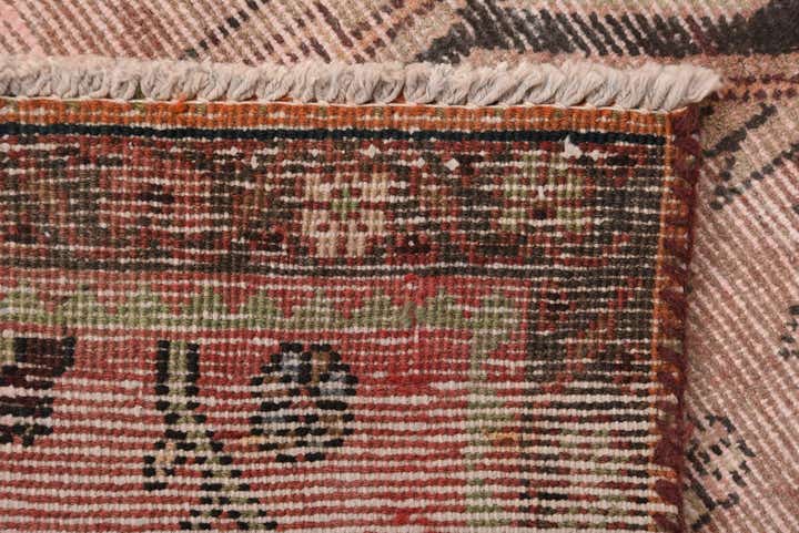 3' 4 x 7' 2 Hand Knotted Ultra Vintage Persian Wool Runner Rug