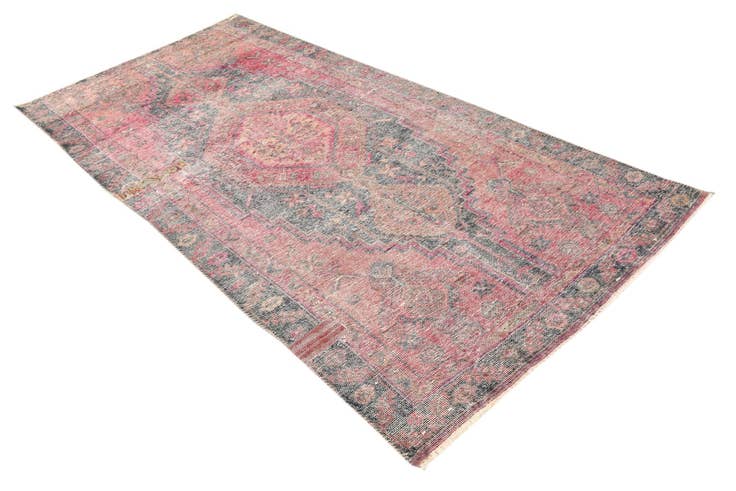Detail image of 4' 5 x 9' 3 Hand Knotted Ultra Vintage Persian Wool Runner Rug