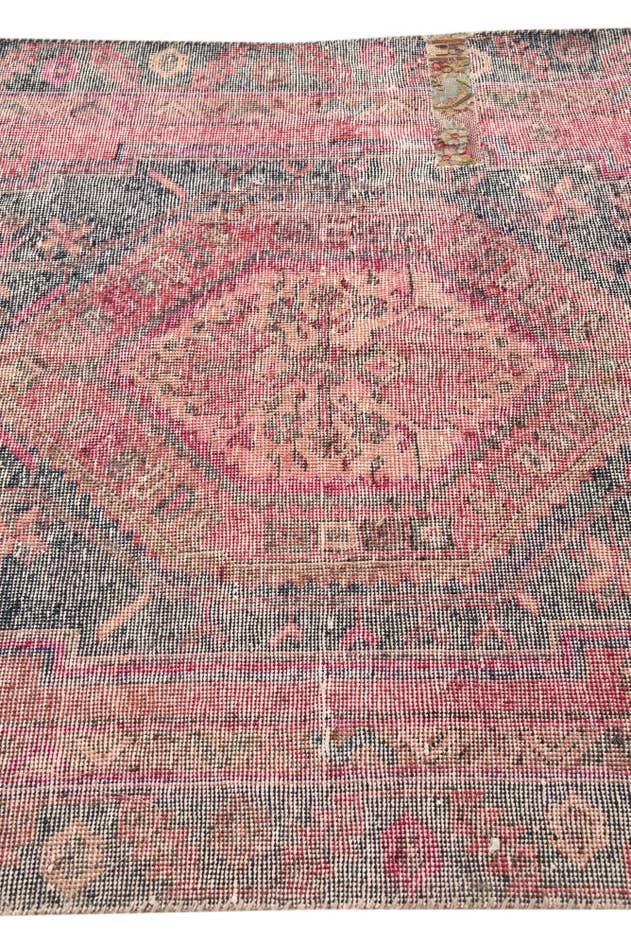 Detail image of 4' 5 x 9' 3 Hand Knotted Ultra Vintage Persian Wool Runner Rug