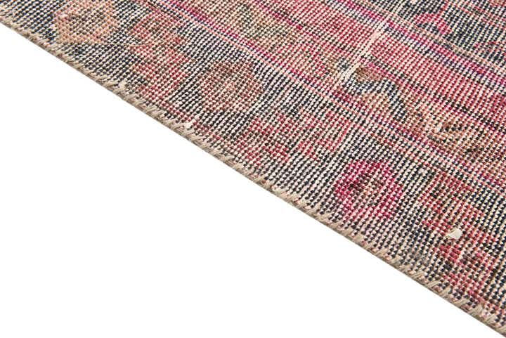 4' 5 x 9' 3 Hand Knotted Ultra Vintage Persian Wool Runner Rug