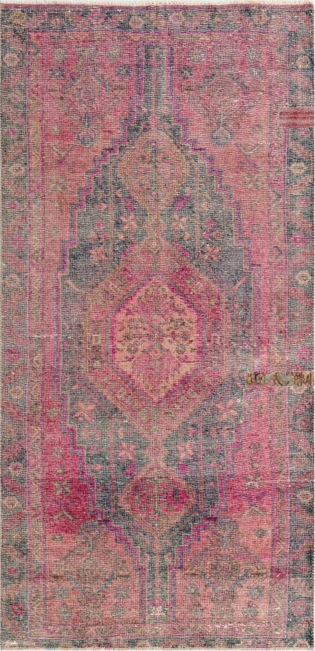 Detail image of 4' 5 x 9' 3 Hand Knotted Ultra Vintage Persian Wool Runner Rug