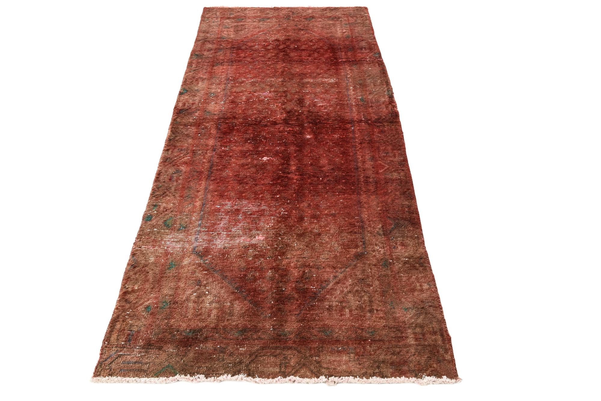 2' 10 x 7' 3 Hand Knotted Ultra Vintage Persian Wool Runner Rug