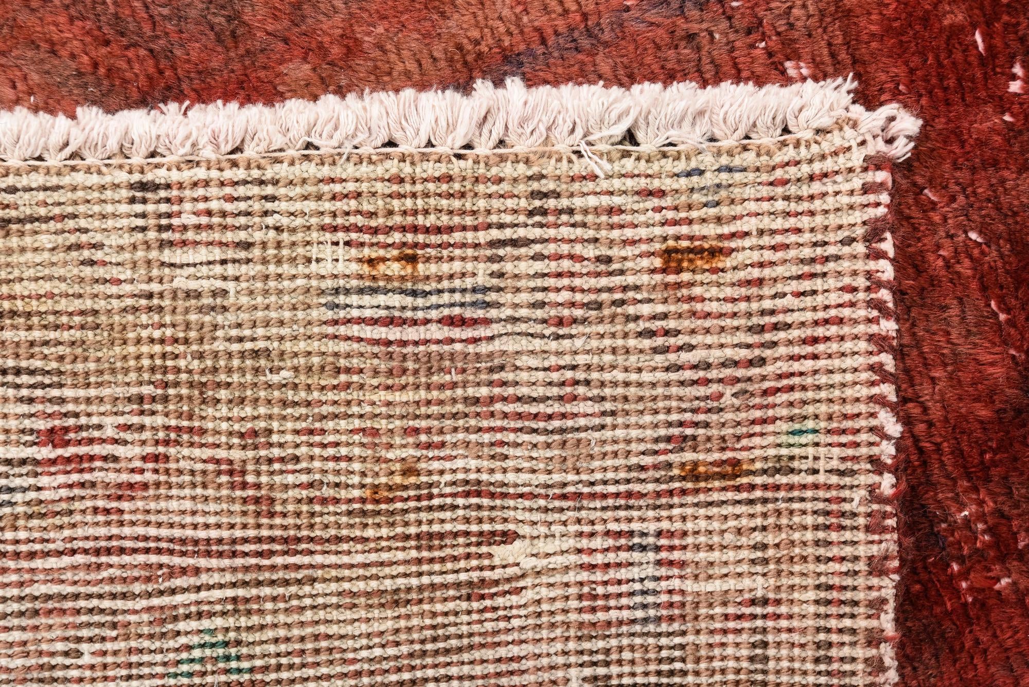 2' 10 x 7' 3 Hand Knotted Ultra Vintage Persian Wool Runner Rug