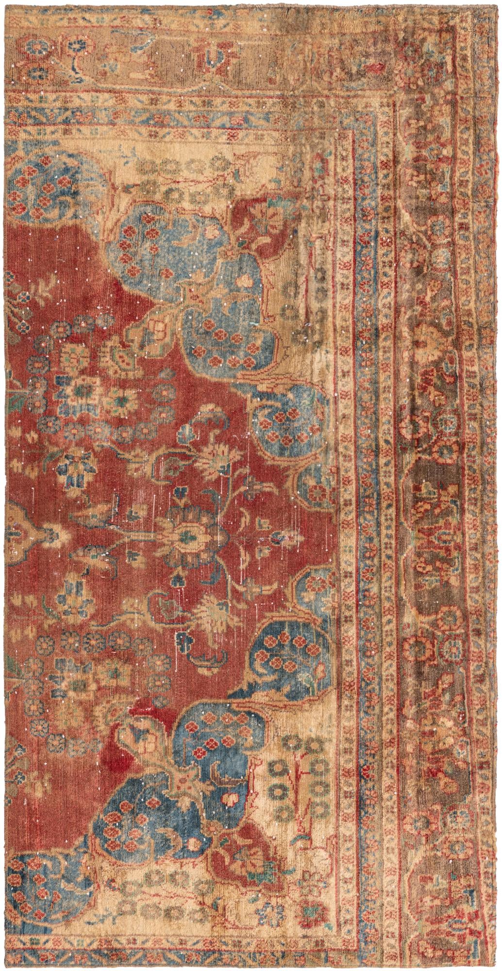 3' 1 x 6' Hand Knotted Ultra Vintage Persian Wool Runner Rug