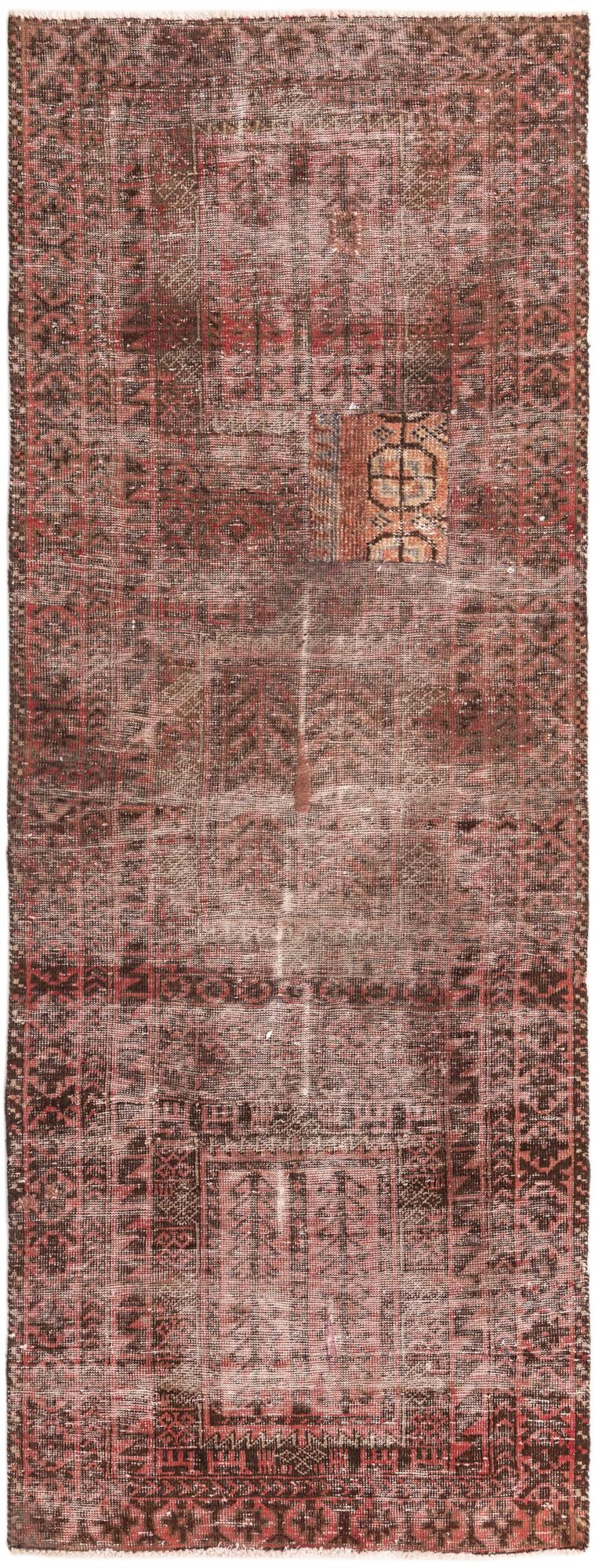 3' x 7' 7 Hand Knotted Ultra Vintage Persian Wool Runner Rug