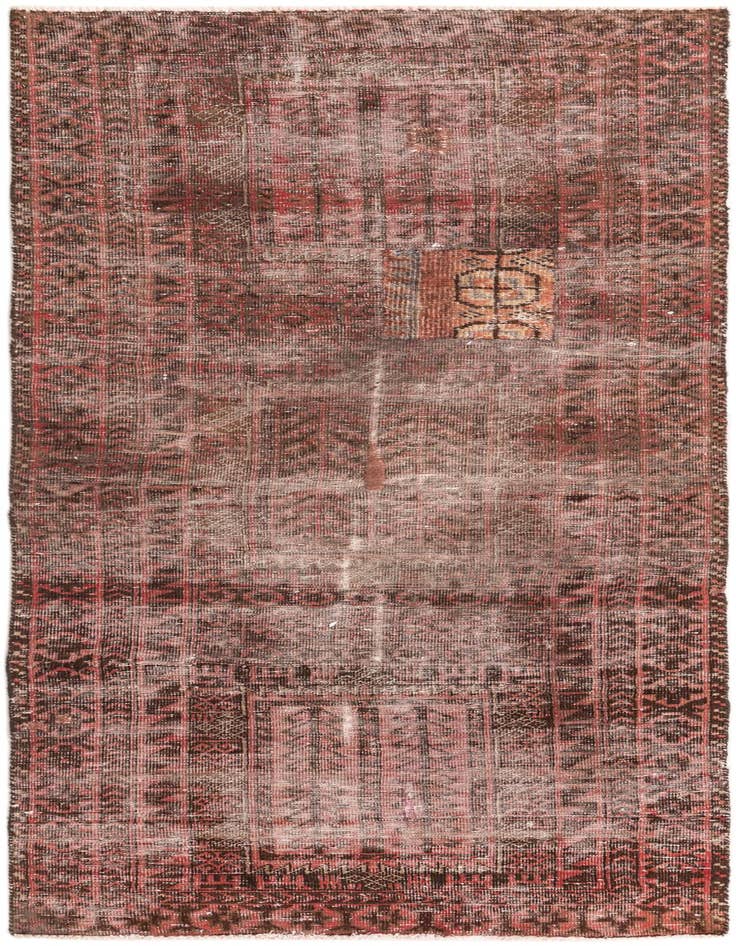 Detail image of 3' x 7' 7 Hand Knotted Ultra Vintage Persian Wool Runner Rug