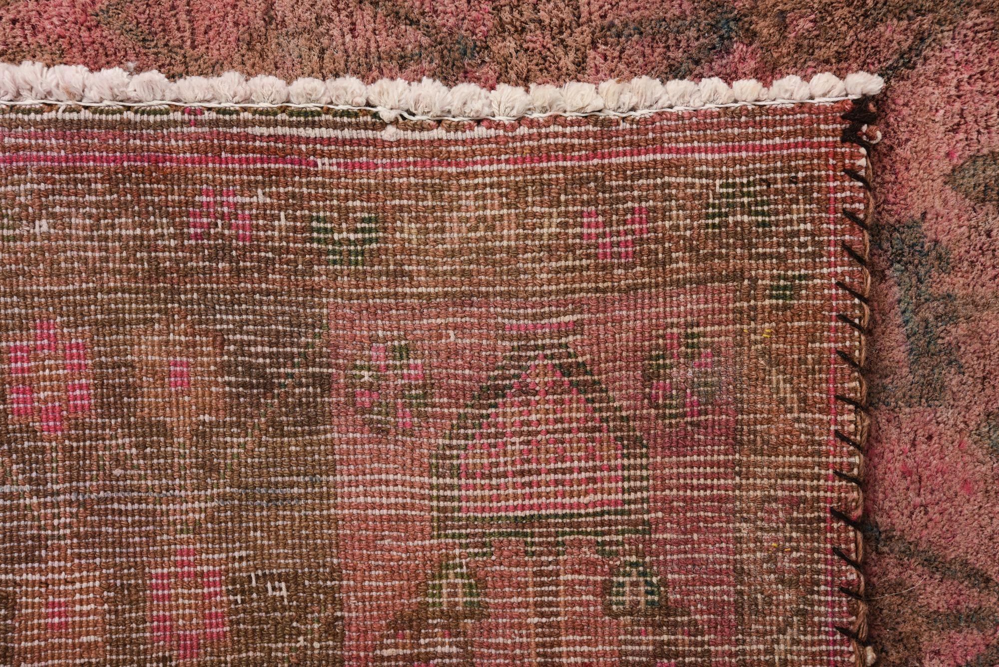 3' 9 x 10' 4 Hand Knotted Ultra Vintage Persian Wool Runner Rug